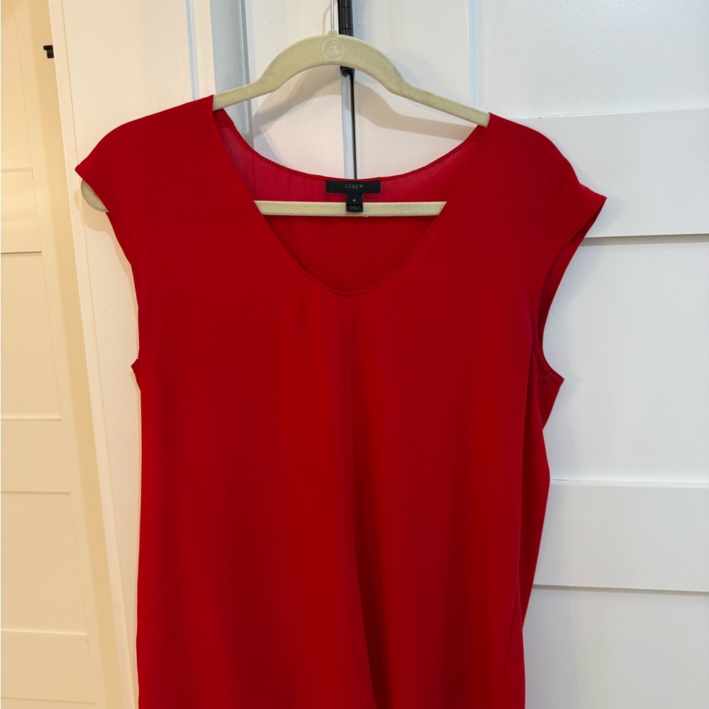 J. Crew Red Blouse